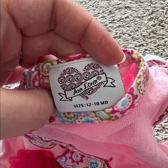 Ann Loren Pink One Piece Ruffle Bunny Tail Romper - Picture 3 of 6